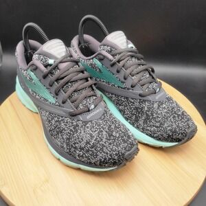 Brooks Launch 4 Womens Running Shoes Grey Teal Knit 1202341B048 Size 7.5